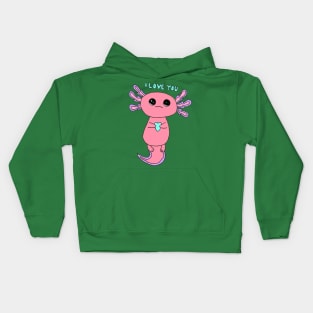 Pink Axolotl Kids Hoodie